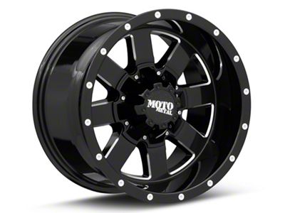 Moto Metal MO962 Gloss Black Milled 5-Lug Wheel; 18x12; -44mm Offset (09-18 RAM 1500)