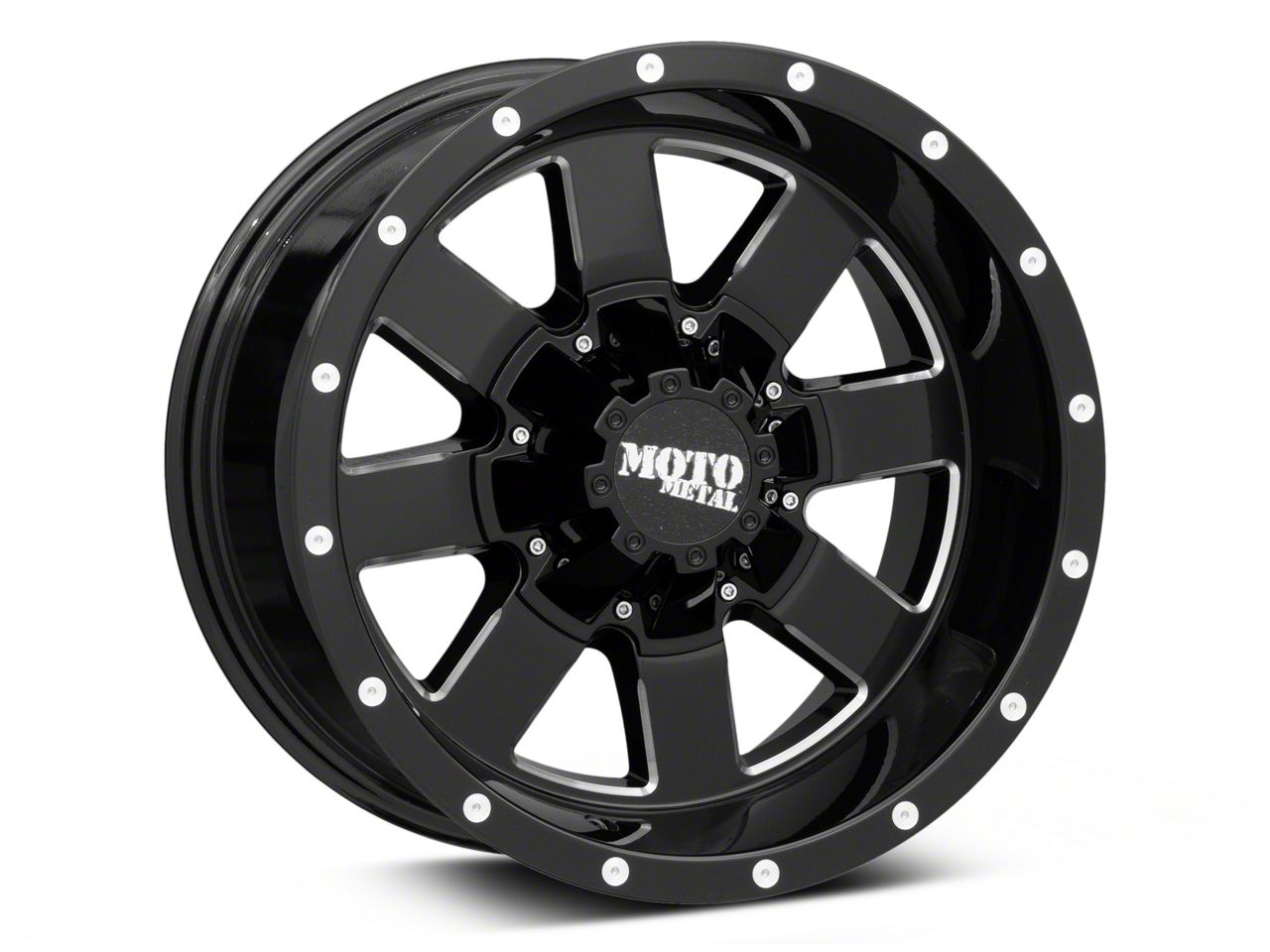 Moto Metal RAM 1500 MO962 Gloss Black Milled 5-Lug Wheel; 18x12