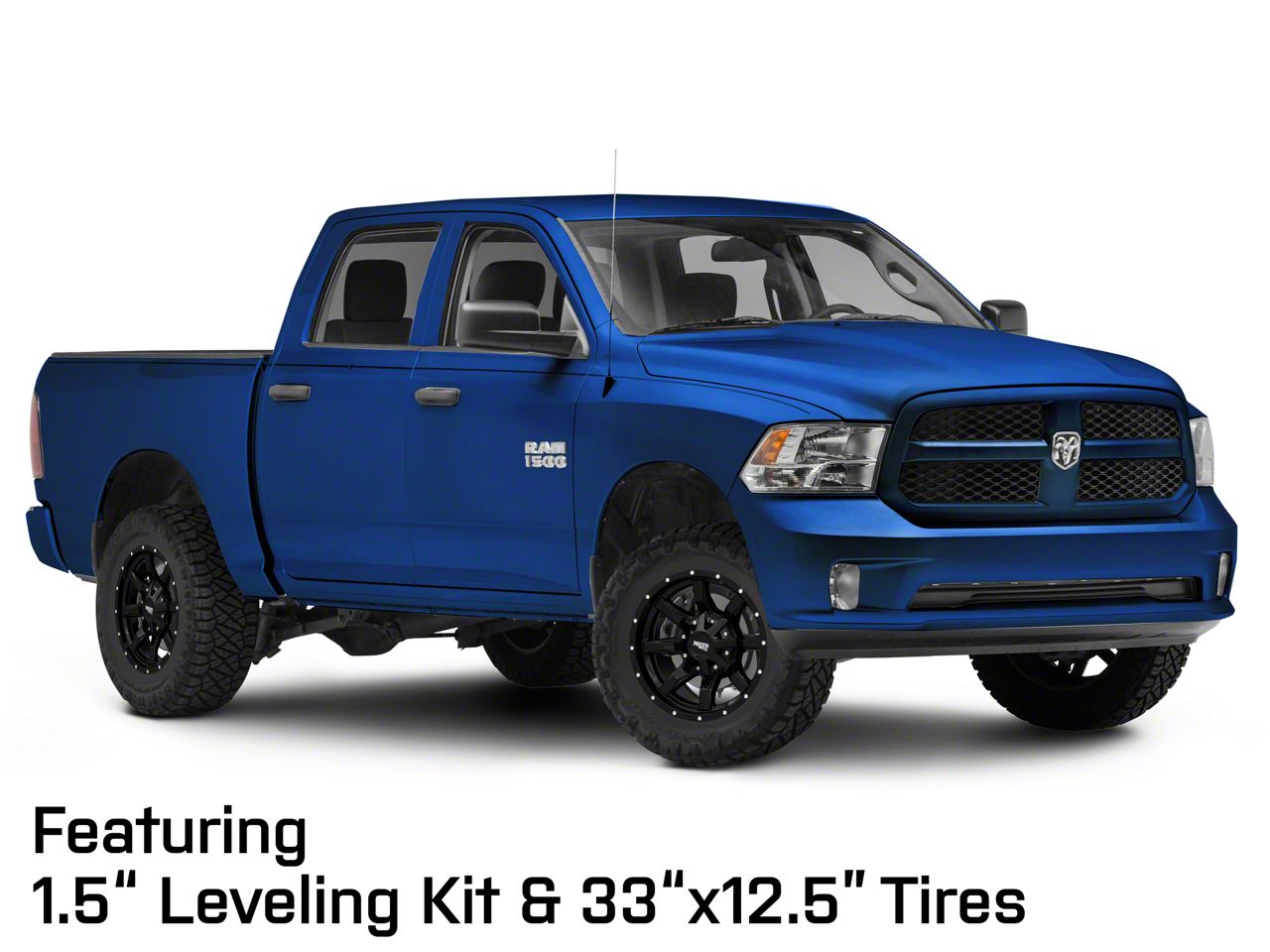 Moto Metal RAM 1500 MO970 Gloss Black with Milled Lip 5-Lug