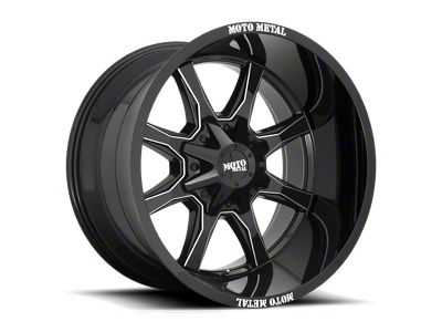 Moto Metal MO970 Gloss Black Milled 5-Lug Wheel; 17x9; -12mm Offset (09-18 RAM 1500)
