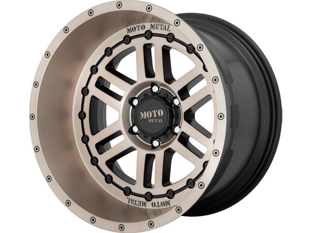 Moto Metal MO800 Deep Six Satin Black with Bronze Tint 8-Lug Wheel; 20x12; -44mm Offset (10-18 RAM 2500)