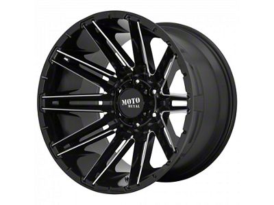 Moto Metal MO998 Kraken Gloss Black Milled 8-Lug Wheel; 20x12; -44mm Offset (10-18 RAM 2500)