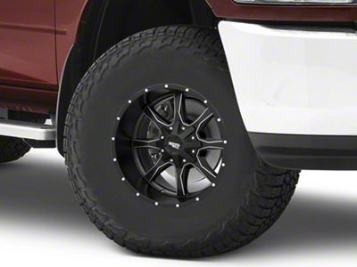 Moto Metal MO970 Semi Gloss Black Milled 8-Lug Wheel; 16x8; 0mm Offset (10-18 RAM 3500 SRW)