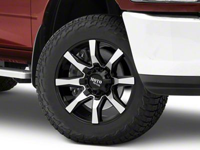 Moto Metal Spider Gloss Black Machined 8-Lug Wheel; 20x10; -18mm Offset (10-18 RAM 3500 SRW)