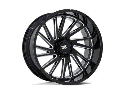 Moto Metal Combat Gloss Black Milled 8-Lug Wheel; 24x12; -44mm Offset (11-16 F-250 Super Duty)