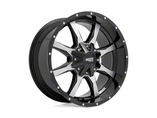 Moto Metal MO970 Gloss Black Machined Face 8-Lug Wheel; 20x10; -24mm Offset (11-16 F-250 Super Duty)