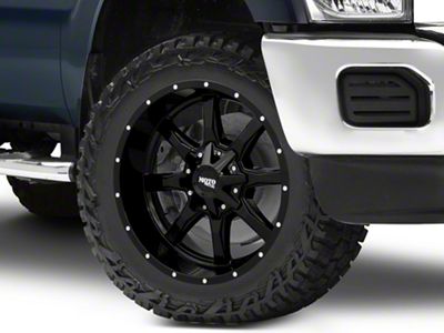 Moto Metal MO970 Gloss Black with Milled Lip 8-Lug Wheel; 20x10; -24mm Offset (11-16 F-250 Super Duty)