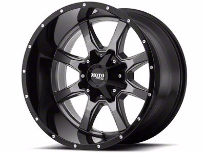 Moto Metal MO970 Gloss Gray with Gloss Black Lip 8-Lug Wheel; 20x10; -24mm Offset (11-16 F-250 Super Duty)