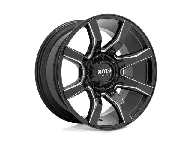 Moto Metal Spider Gloss Black Milled 8-Lug Wheel; 22x12; -44mm Offset (11-16 F-250 Super Duty)