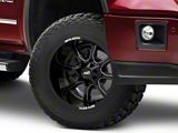 Moto Metal MO970 Gloss Black with Milled Spoke 6-Lug Wheel; 17x8; 0mm Offset (14-18 Sierra 1500)