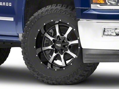 Moto Metal MO970 Gloss Black Machined 6-Lug Wheel; 20x10; -24mm Offset (14-18 Silverado 1500)