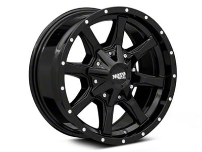Moto Metal MO970 Gloss Black with Milled Lip 6-Lug Wheel; 24x14; -76mm Offset (14-18 Silverado 1500)