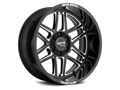 Moto Metal Folsom Gloss Black Milled 6-Lug Wheel; 20x10; -18mm Offset (15-20 F-150)