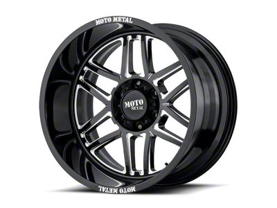 Moto Metal Folsom Gloss Black Milled 6-Lug Wheel; 20x9; 18mm Offset (15-20 F-150)