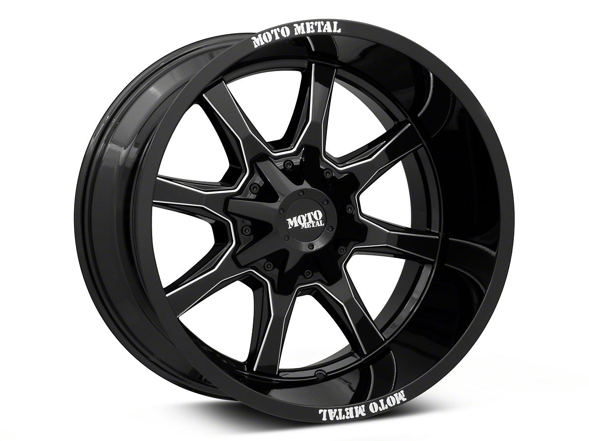 Moto Metal F-150 MO970 Gloss Black with Milled Spoke 6-Lug Wheel 