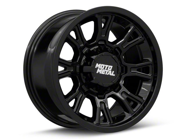 Moto Metal Legacy Gloss Black 8-Lug Wheel; 18x9; 20mm Offset (15-19 Sierra 2500 HD)