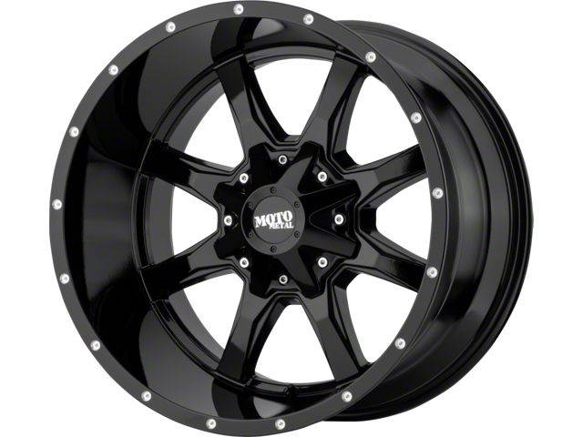 Moto Metal MO970 Gloss Black 8-Lug Wheel; 20x10; -18mm Offset (15-19 Sierra 2500 HD)