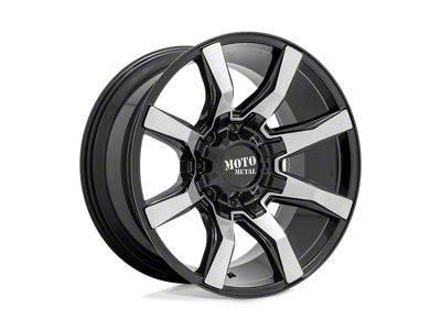 Moto Metal Spider Gloss Black Machined 8-Lug Wheel; 22x10; -18mm Offset (15-19 Silverado 2500 HD)