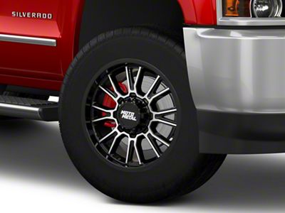 Moto Metal Legacy Gloss Black Machined 8-Lug Wheel; 20x9; 20mm Offset (15-19 Silverado 3500 HD SRW)