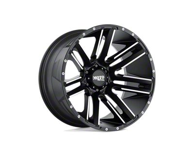 Moto Metal Razor Satin Black Machined 8-Lug Wheel; 20x10; -24mm Offset (15-19 Silverado 3500 HD SRW)