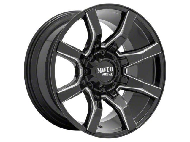 Moto Metal Spider Gloss Black Milled 6-Lug Wheel; 20x10; -18mm Offset (15-20 Tahoe)