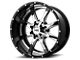 Moto Metal MO201 Chrome Center with Gloss Black Milled Lip 6-Lug Wheel; 20x12; -44mm Offset (15-20 Yukon)