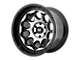 Moto Metal Rotary Gloss Black Machined 8-Lug Wheel; 17x9; -12mm Offset (17-22 F-250 Super Duty)