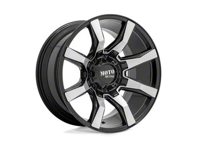 Moto Metal Spider Gloss Black Machined 8-Lug Wheel; 22x12; -44mm Offset (17-22 F-250 Super Duty)