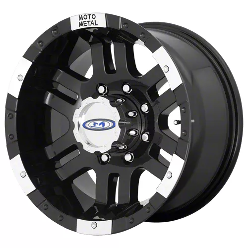 Moto Metal F-350 Super Duty MO951 Gloss Black Machined 8-Lug Wheel