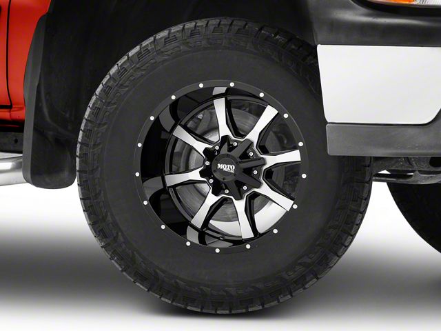 Moto Metal MO970 Gloss Black Machined 6-Lug Wheel; 17x8; 0mm Offset (99-06 Silverado 1500)