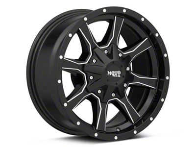 Moto Metal MO970 Satin Black Milled 6-Lug Wheel; 18x10; -24mm Offset (99-06 Sierra 1500)