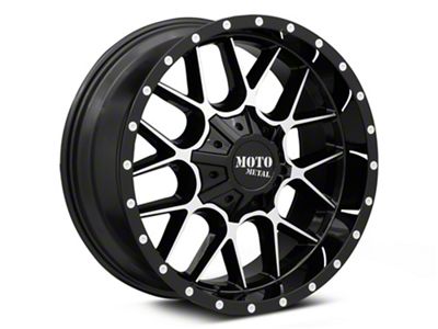 Moto Metal MO986 Siege Gloss Black Machined 6-Lug Wheel; 20x9; 0mm Offset (99-06 Sierra 1500)