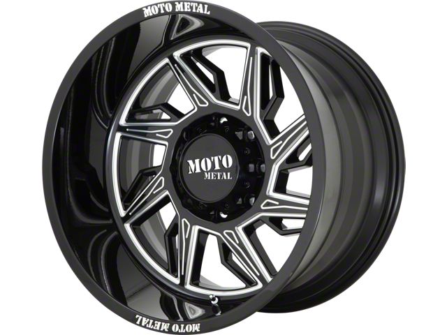 Moto Metal MO997 Hurricane Gloss Black Milled 6-Lug Wheel; Right Directional; 22x12; -44mm Offset (99-06 Silverado 1500)