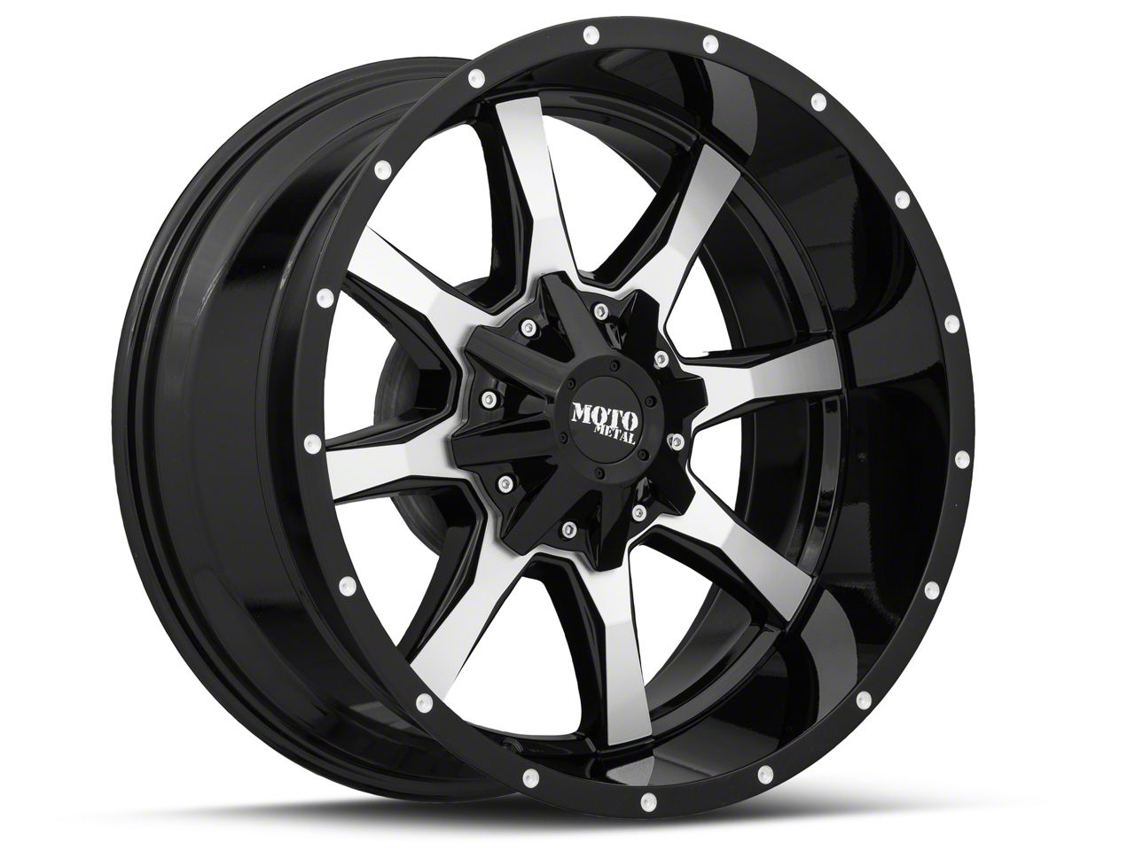 Moto Metal F-150 MO970 Gloss Black Machined 6-Lug Wheel
