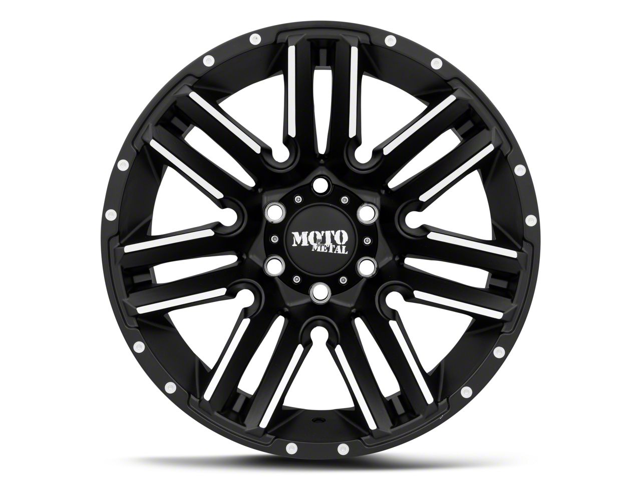 Moto Metal Silverado 1500 MO978 Razor Satin Black Machined 6-Lug