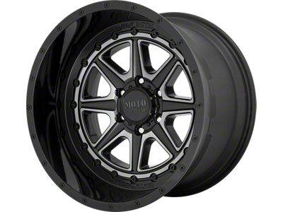 Moto Metal MO801 Phantom Gloss Black with Gray Tint 6-Lug Wheel; 20x10; -18mm Offset (14-18 Silverado 1500)