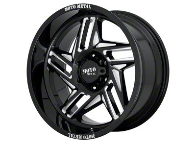 Moto Metal MO996 Ripsaw Gloss Black Milled 6-Lug Wheel; 20x10; -18mm Offset (21-25 F-150)