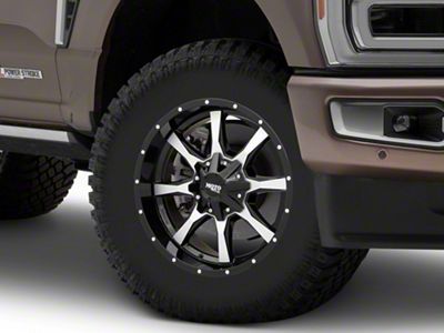 Moto Metal MO970 Gloss Black Machined 8-Lug Wheel; 18x10; -24mm Offset (23-25 F-250 Super Duty)