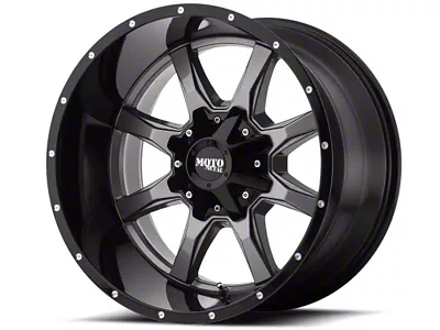 Moto Metal MO970 Gloss Gray with Gloss Black Lip 8-Lug Wheel; 20x10; -24mm Offset (23-25 F-250 Super Duty)