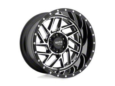 Moto Metal Breakout Gloss Black Machined 6-Lug Wheel; 16x8; -6mm Offset (2024 Ranger)