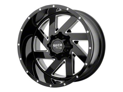 Moto Metal Melee Gloss Black Milled 5-Lug Wheel; 20x9; 0mm Offset (94-01 RAM 1500)