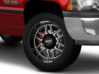 Moto Metal Folsom Gloss Black Milled 8-Lug Wheel; 20x10; -18mm Offset (94-02 RAM 2500)