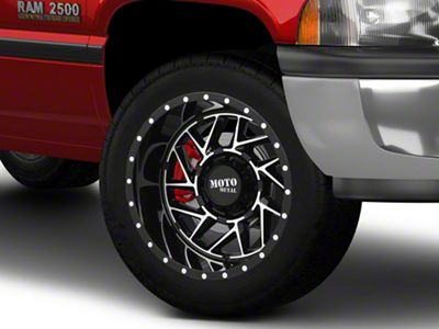 Moto Metal MO985 Breakout Gloss Black Machined 8-Lug Wheel; 20x12; -44mm Offset (94-02 RAM 2500)