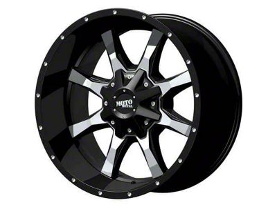 Moto Metal MO970 Gloss Black Milled 8-Lug Wheel; 20x10; -18mm Offset (94-02 RAM 3500 SRW)