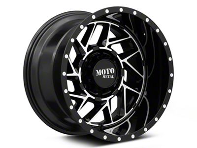Moto Metal MO985 Breakout Gloss Black Machined 8-Lug Wheel; 20x12; -44mm Offset (94-02 RAM 3500 SRW)