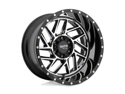 Moto Metal Breakout Gloss Black Machined 8-Lug Wheel; 20x12; -44mm Offset (99-07 F-350 Super Duty SRW)