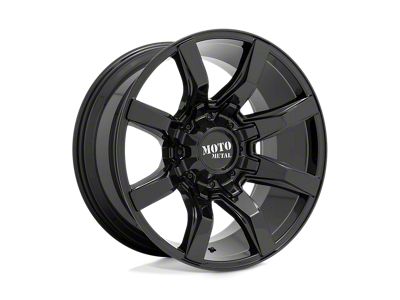 Moto Metal Spider Gloss Black 6-Lug Wheel; 22x12; -44mm Offset (99-06 Silverado 1500)