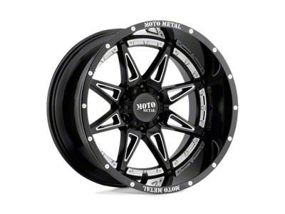 Moto Metal Hydra Gloss Black Milled 6-Lug Wheel; 17x9; -12mm Offset (23-24 Colorado)