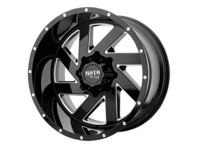 Moto Metal Melee Gloss Black Milled 6-Lug Wheel; 20x9; 18mm Offset (97-04 Dakota)