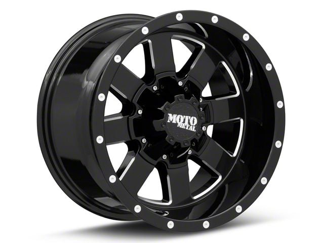 Moto Metal MO962 Gloss Black Milled 5-Lug Wheel; 18x10; -24mm Offset (05-11 Dakota)